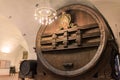 Huge Storage Beer Barrel Historical Ancient Impressive Indoor Ca Royalty Free Stock Photo