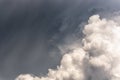 huge storm cloud, tower cumulus and cumulonimbus cloud