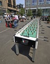 Huge table foosball Royalty Free Stock Photo