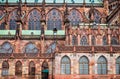 Huge tower and elegant exterior architecture of Notre dam of Strasbourg cathedral in Strasbourg, France