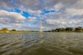 Huge tower monument in San Jacinto Battleground State Historic Site Royalty Free Stock Photo