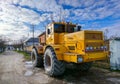 Huge tractor in the street