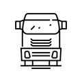 Huge truck line icon, concept sign, outline vector illustration, linear symbol. Royalty Free Stock Photo