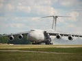 Huge US Air Force Lockheed C5 Galaxy Landing.