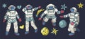 Huge vector clip art astronaut collection.