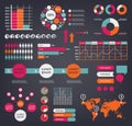Huge vector set of infographic design elements. Use them for presentation, advertising Royalty Free Stock Photo