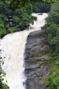 Huge Vertical Waterfall - Valara Waterfalls in Thick Forest in Idukki, Kerala, India - Natural Wallpaper Royalty Free Stock Photo