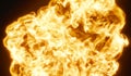 Huge Very Hot Fireball Explosion Background 3D Rendering