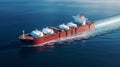 Huge vessel for LNG gas traveling across the ocean. Royalty Free Stock Photo