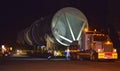 Huge vessels travel through country Victoria on route to a refinery