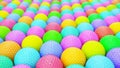 A Huge Vibrant Array of Colorful Golf Balls