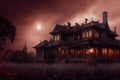 A huge victorian house of terror Royalty Free Stock Photo