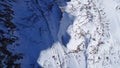 A huge wall of ice. Glacier in the mountains. Royalty Free Stock Photo