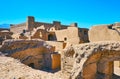 Rayen castle among the clay ruins, Iran Royalty Free Stock Photo