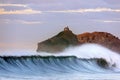 Huge wave breaking in Basque Country Royalty Free Stock Photo