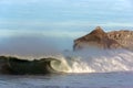 Huge wave breaking in Basque Country Royalty Free Stock Photo