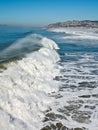 Huge waves on the California coast Royalty Free Stock Photo