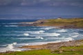 Huge waves at Fanore beach in County Clare. Ireland Royalty Free Stock Photo