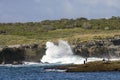 Huge waves hit Bowen island Booderee National Park. NSW. Austral