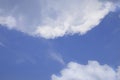 Huge white clouds on blue sky weather background