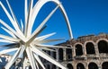 Huge white comet in Verona