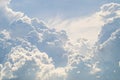 Huge White fluffy cloud against  blue sky summer abstract weather background Royalty Free Stock Photo