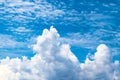 huge White fluffy cloud against blue sky summer abstract weather background Royalty Free Stock Photo