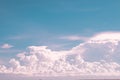 Huge White fluffy cloud against  blue sky summer background Royalty Free Stock Photo