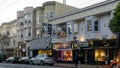 Huge woman legs coming out of the window of Piedmont Boutique in the Haight Ashbury