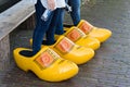 Huge wooden shoes Royalty Free Stock Photo