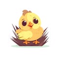 A huggable and cute ÃÂ±llustration of a baby chick Royalty Free Stock Photo