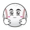 Hugging face baseball cartoon character