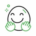 Hugging Face icon vector image.