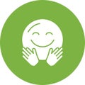 Hugging Face icon vector image.