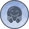 Hugging Face icon vector image.