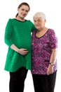 Hugging grandmother and granddaughter Royalty Free Stock Photo