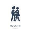 hugging icon in trendy design style. hugging icon isolated on white background. hugging vector icon simple and modern flat symbol