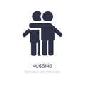 hugging icon on white background. Simple element illustration from People concept