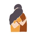 Hugging man and woman illustration Royalty Free Stock Photo