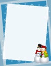 Hugging Snowman Paper Royalty Free Stock Photo