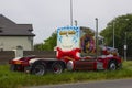 A hugh Peterbilt articulated circus lorry day cab