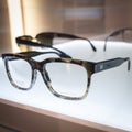 Hugo Boss glasses on display at Mido 2014 in Milan, Italy