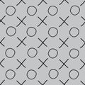Hugs and Kisses Xs and Os black on gray seamless vector repeat