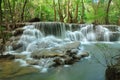 Hui Mea Khamin Waterfall, Kanchanabury, Thailand Royalty Free Stock Photo