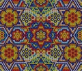 Huichol art seamless pattern Royalty Free Stock Photo