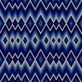 Huichol art snake skin blue Royalty Free Stock Photo