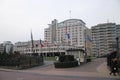 Huis ter duin, big hotel and appartments as high society place at the seaside in Noordwijk Royalty Free Stock Photo