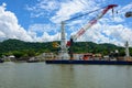 Huisman floating crane on the Panama canal