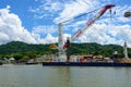 Huisman floating crane on the Panama canal
