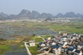 Huixian Glass Field near Guilin, with karst landforms, Guangxi, China